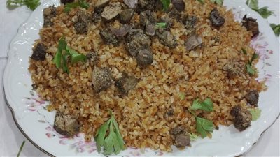 أرز بالكبد والقوانص طبق شهي ومميز