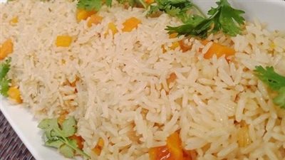 أرز أبيض بالجزر طبق لذيذ وسهل التحضير