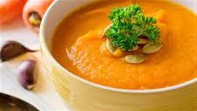 شوربة القرع والجزرطبق لذيذ وصحي