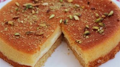 أفضل طريقة لعمل البسبوسة السادة والمحشية بالقشطة وبالمكسرات