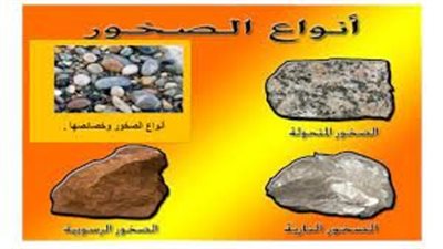 أنواع الصخور وخصائصها