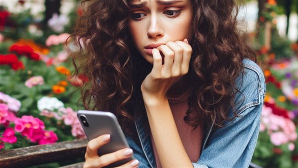 فتاة تشعر بالتوتر