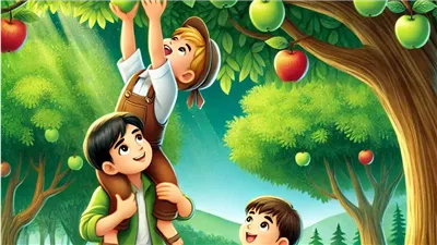 قصة: الأصدقاء وشجرة التفاح 