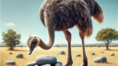 هل صحيح أن النعام يأكل الحجار؟