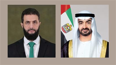 اتصال هاتفي بين رئيس دولة الإمارات والرئيس السوري