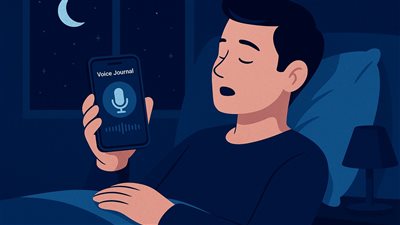 تطبيق يوميات صوتية يساعد على تفريغ القلق ليلاً